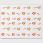 Cheerful Hearts aangepaste tekst Cadeaupapier (Vlak)