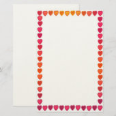 Cheerful Hearts Stationery Briefpapier (Voorkant / Achterkant)