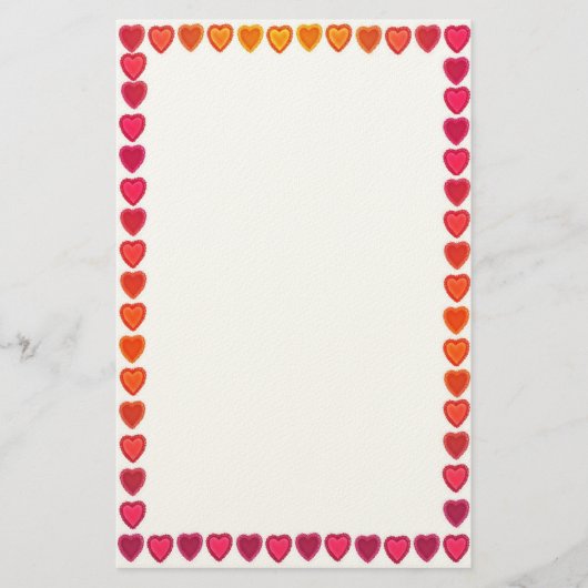 Cheerful Hearts Stationery Briefpapier (Voorkant)