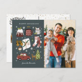 Cheerful Holiday Hygge | Kerstfotocollage Briefkaart (Voorkant / Achterkant)