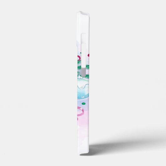 Cheerful Holiday Penguin Hoesje-Mate iPhone Case (Achterkant / Links)