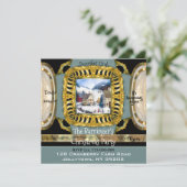 Cheerful Holiday Snow Scene kerst Kaart (Staand voorkant)