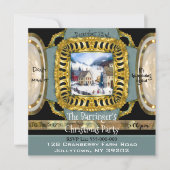 Cheerful Holiday Snow Scene kerst Kaart (Voorkant)