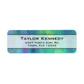 Cheerful Impressionist Abstract in Groen en Blauw Etiket (Voorkant)