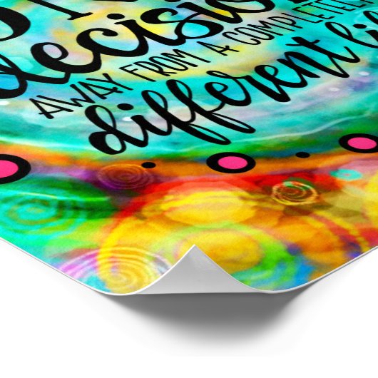 Cheerful Inspirerend "One Decision "Classroom Poster (Hoek)