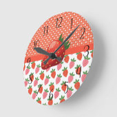 Cheerful Juicy Strawberry Ronde Klok (Hoek)