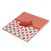 Cheerful Juicy Strawberry Tegeltje (Zijkant)