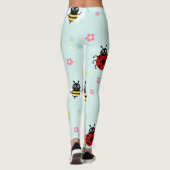 Cheerful Ladybug-ontwerp Leggings (Achterkant)