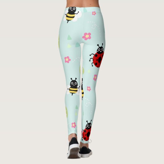 Cheerful Ladybug-ontwerp Leggings (Achterkant)
