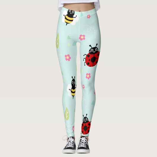 Cheerful Ladybug-ontwerp Leggings (Voorkant)