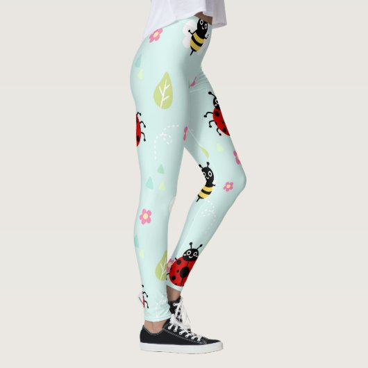 Cheerful Ladybug-ontwerp Leggings (Rechts)