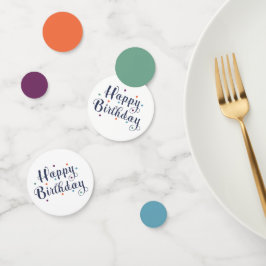 Cheerful Multicolor Happy Birthday Stippen Confetti