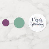 Cheerful Multicolor Happy Birthday Stippen Confetti (Achterkanten)