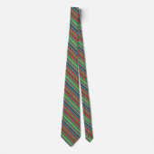 Cheerful Multicolored Stripe Pattern Stropdas (Voorkant)