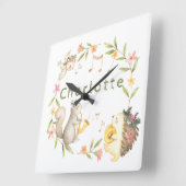 Cheerful Musical Baby Woodland Animal Vierkante Klok (Hoek)