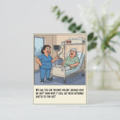 Cheerful Nurse Injecting Scared Patient Get Well Briefkaart (Staand voorkant)