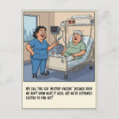 Cheerful Nurse Injecting Scared Patient Get Well Briefkaart (Voorkant)