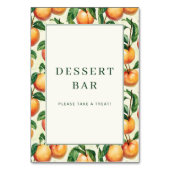 Cheerful Orange Apricot Illustration Border Kaart (Achterkant)