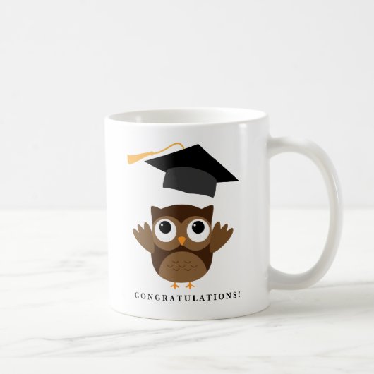 Cheerful Owl Afstuderen | Klasse van Afstuderen 20 Koffiemok (Rechts)