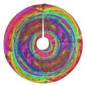 Cheerful Paint fluid Acrylic Happy Tie Dye Fleece Kerstboom Rok (Voorkant)