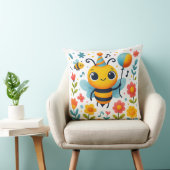 Cheerful Party Bee Decorative Pillow Kussen (Stoel)