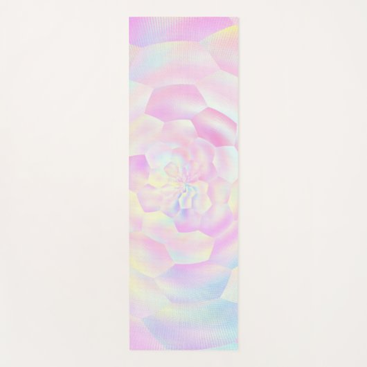 Cheerful Pastel Honeycomb Beehive Yogamat (Voorkant)