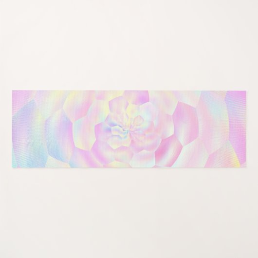 Cheerful Pastel Honeycomb Beehive Yogamat (Voorkant (horizontaal))