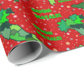 Cheerful Pastel Snowflakes and Map of Italy Cadeaupapier (Rol Hoek)