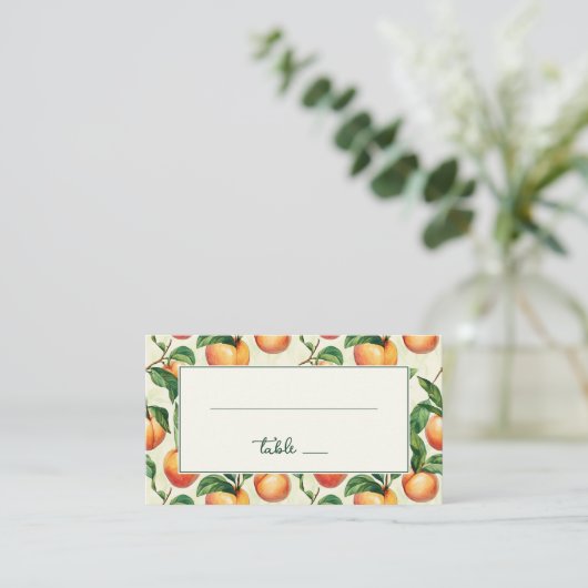 Cheerful Peach Illustration Grid Plaatskaartje (Staand voorkant)