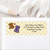 Cheerful Peanut Butter en Jelly Cartoon Friends Etiket (Insitu)