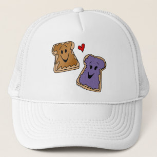 Cheerful Peanut Butter en Jelly Cartoon Friends Trucker Pet