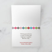 Cheerful Penguin-kerstfoto-Wenskaart Feestdagen Kaart (Binnen)