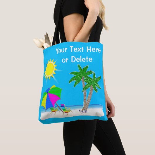 Cheerful Personalized Beach Canvas tassen (Dichtbij)