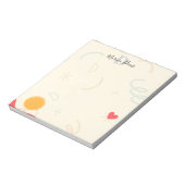 Cheerful Personalized Monogram Notepad Notitieblok (Linkerzijde)