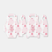 Cheerful Pink Pig Cartoon Bedankdoosjes (Uitgevouwen)
