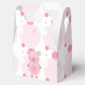 Cheerful Pink Pig Cartoon Bedankdoosjes (Geopend)