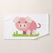 Cheerful Pink Piglet Bad Handdoek (Handdoek)