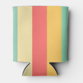 Cheerful Pink Yellow Green Blue Stripes Blikjeskoeler (Voorkant)