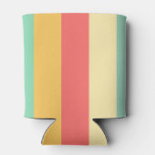 Cheerful Pink Yellow Green Blue Stripes Blikjeskoeler (Achterkant)