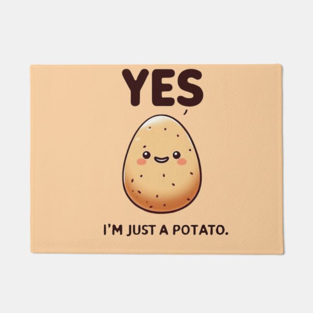 Cheerful Potato Affirmation / Afirmação da Batata  Deurmat (Voorkant)