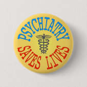 Cheerful Pro-Psychiatry-Button Ronde Button 5,7 Cm (Voorkant)
