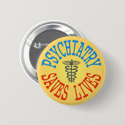Cheerful Pro-Psychiatry-Button Ronde Button 5,7 Cm (Voorkant /achterkant)