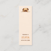 Cheerful Pug Dog Bladwijzer Quote Mini Visitekaartje (Voorkant)