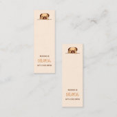 Cheerful Pug Dog Bladwijzer Quote Mini Visitekaartje (Voorkant / Achterkant)