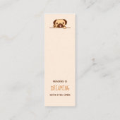 Cheerful Pug Dog Bladwijzer Quote Mini Visitekaartje (Achterkant)