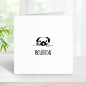 Cheerful Pug Dog Custom Name Rubberstempel