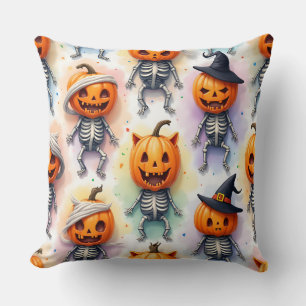 Cheerful Pumpkins, Halloween beroemd gemaakt door Kussen