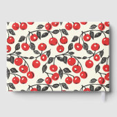 Cheerful Red Cherry Botanical Illustration Gastenboek (Achterkant)