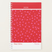 Cheerful Red Floral Modern Planner (Voorkant)