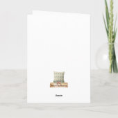 Cheerful Regal Floral Ivory Holiday Card Bedankkaart (Achterkant)